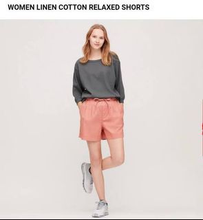 Uniqlo Linen Blend Highwaist Shorts