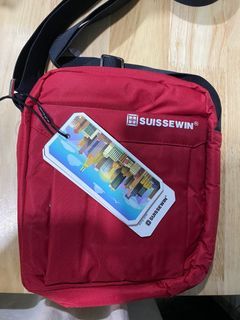 Unisex Red Sling bag