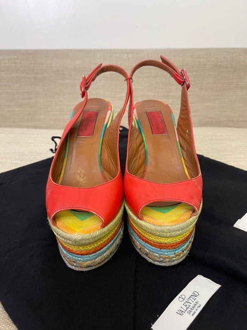 valentino closed toe wedge