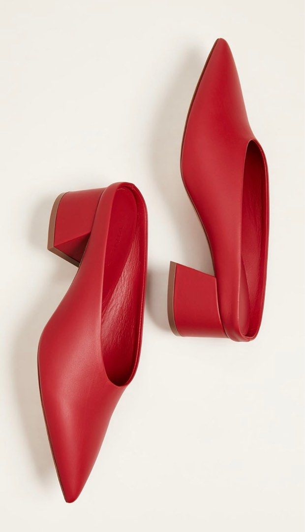 Vince red mules top