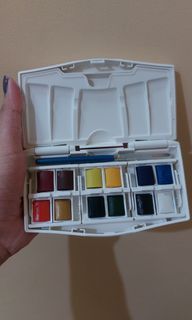 Winsor Newton Cotman Watercolor Pocket Plus - Watercolor Palette 12 Half Pans