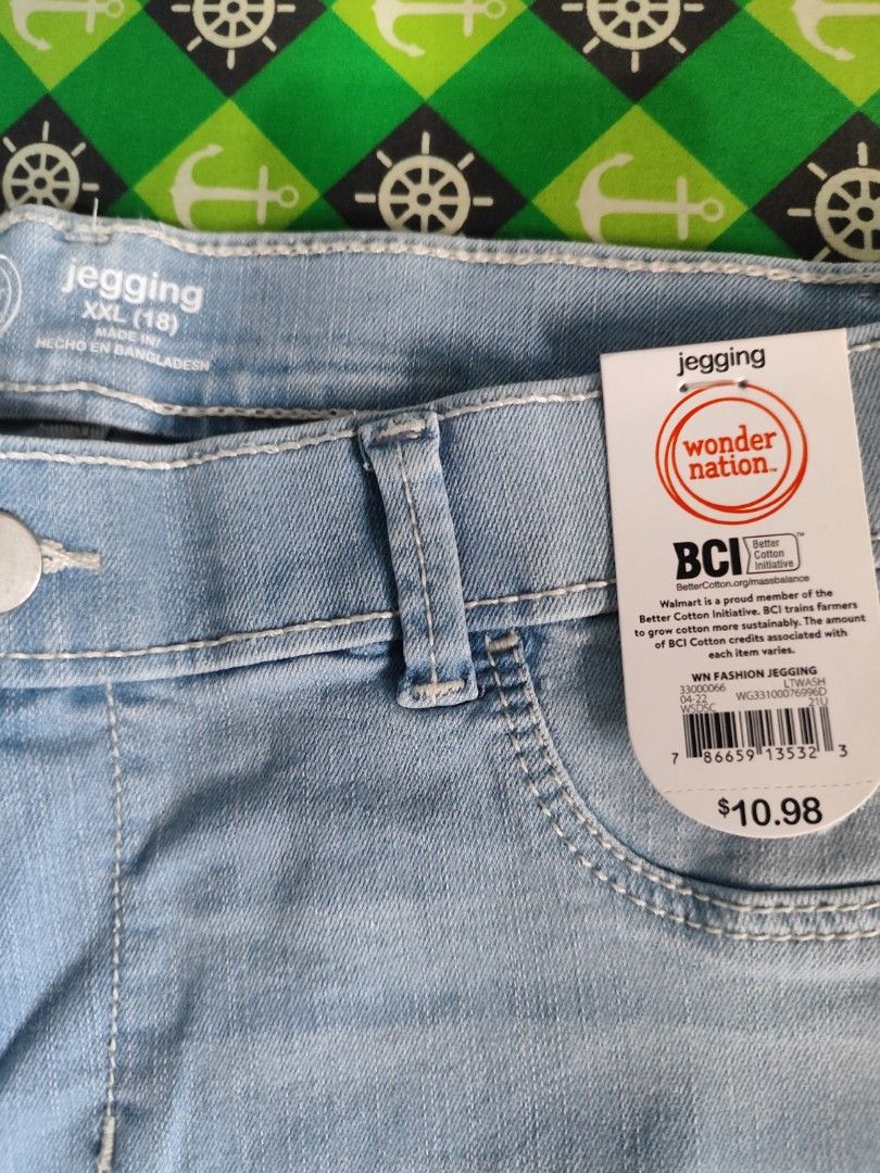 Wonder Nation Girls Fashion Jeggings Lighwash Women s Fashion Bottoms Jeans on Carousell