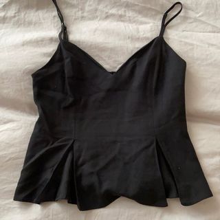 Zara Black Linen Top