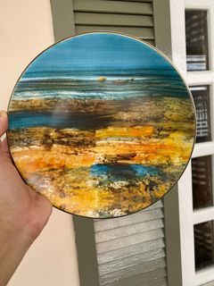 05/16/24 Sanso Limited Edition Art Plate “The Splendid Blue Horizon” with a plate stand