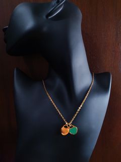 18k gold plated Tiffanyand Co 2-face Necklace