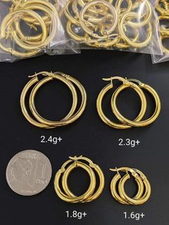 18k Plain Loop Earrings