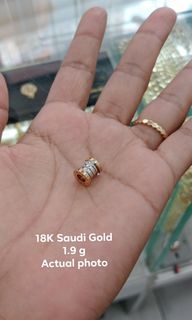 18K Saudi Gold Barrel Pendant Two Tone◾Last stock‼️