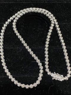 1ct diamond clover trnnis necklace
