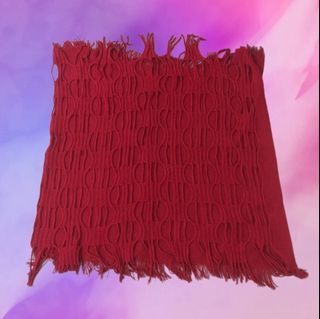#357 Red  Scarf for Men and Women Unisex