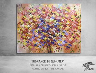 Abstract Floral Painting “Romance in Summer”