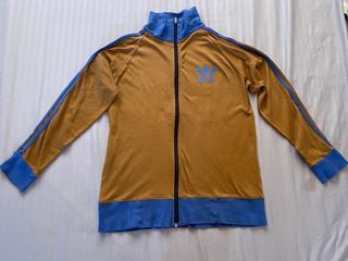 adidas brown and blue jacket