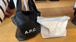 A.P.C. Small tote bag, leather.