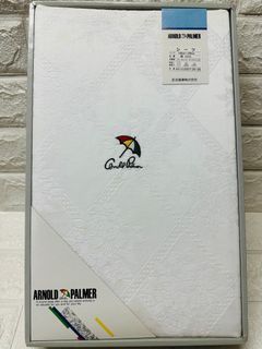 Arnold Palmer White Embroidered Blanket/Bedsheet