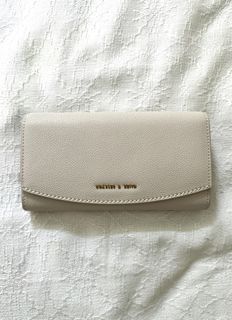 Authentic Charles & Keith Light Grey Long Wallet