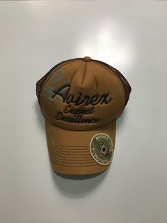 Avirex brown trucker cap