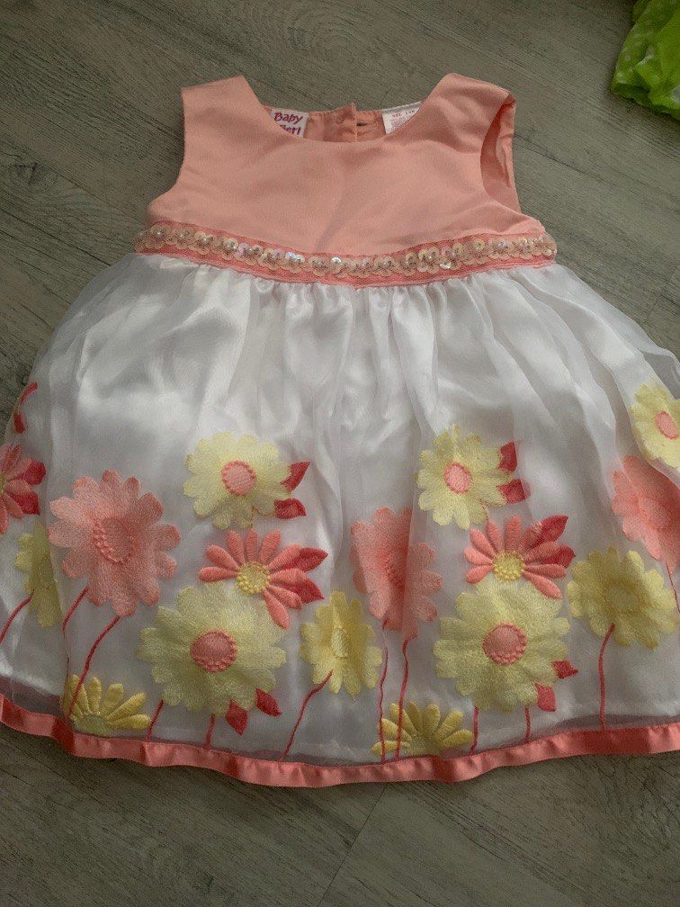 Baby peach dress (Category: Babies & Kids Fashion) located in Imus. Submitted by camillegcleans (Listing ID 1303789337, Image 1). Description: Used once for baptism.