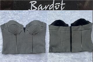 Bardot bustier padded corset top