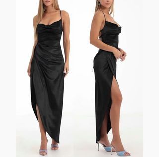 Black Sexy Fitted Backless Dress
