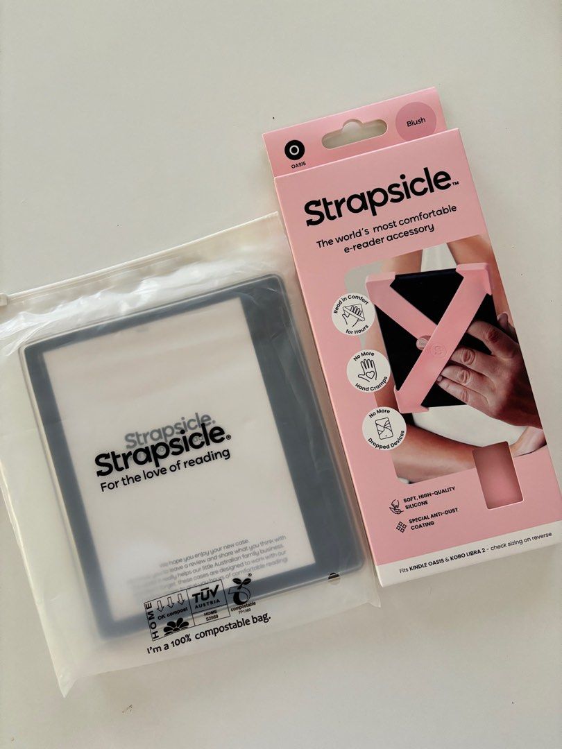 Blush Strapsicle and Case for Oasis 2/3 or Kobo Libra 2 (Category: E-Readers) located in Manila. Submitted by nihongoodies.ph (Listing ID 1303864586, Image 1). Description: Brand New Blush Strapsicles for OASIS 2/3 and KOBO LIBRA 2 No bumper case from Strapsicle for OASIS 2/3 and KOBO LIBRA 2 Sold as a bundle RFS: duplicate order.