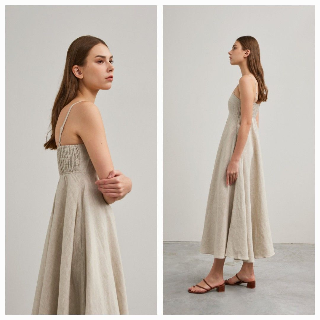 knee length dresses for ladies Rodia linen dress main image 0