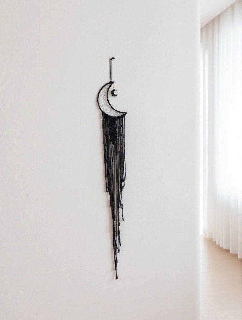 Boho Moon Macramé Wall Hanging Home Decor (Category: Wall Decor) located in Davao. Submitted by lilsoulflower (Listing ID 1303810208, Image 2). Description: 🧿 so pretty in actual 🧿 37.8” x 7.87” 🧿 shipping thru JRS/ LBC 🧿 pick up/ delivery available.
