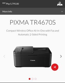 CANON TR4670S Printer + Scanner