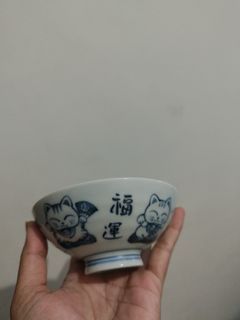 Cat rice bowl