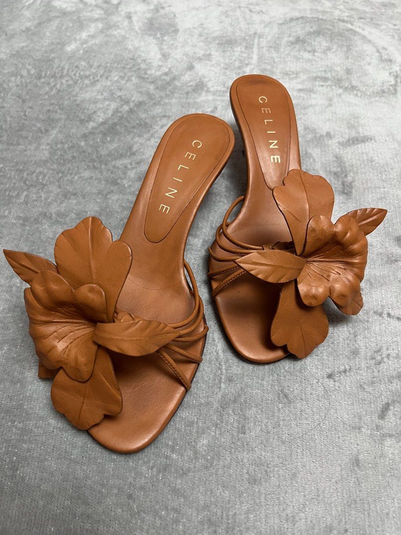 Celine flower Kitten heels. Rare find Helpinv tags vintage y2k aesthetic Women s Fashion Footwear Heels on Carousell