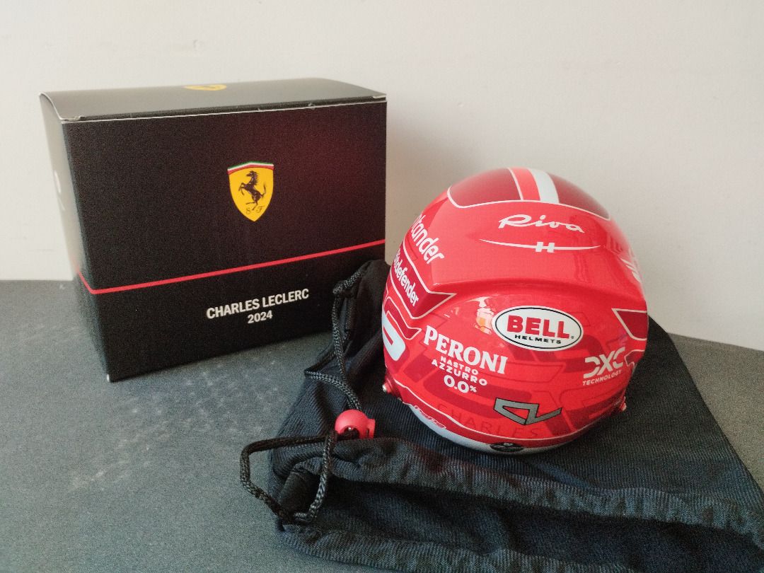 Charles Leclerc 2024 Ferrari 1/2 scale mini F1 helmet (Richard Mille decal), Hobbies & Toys