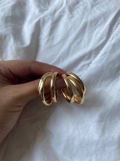 Chunky Gold Plated Hoop Earring
