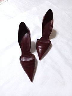 Céline Phoebe Philo Burgundy Leather Heels.