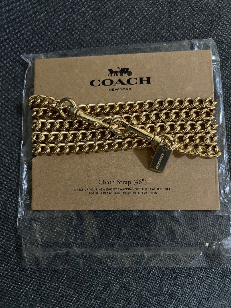 Coach Gold Chain Bag Strap (Category: Luxury Bags & Wallets) located in Pasig City. Submitted by authentictin (Listing ID 1303801142, Image 1). Description: Brand new Never used 46”.