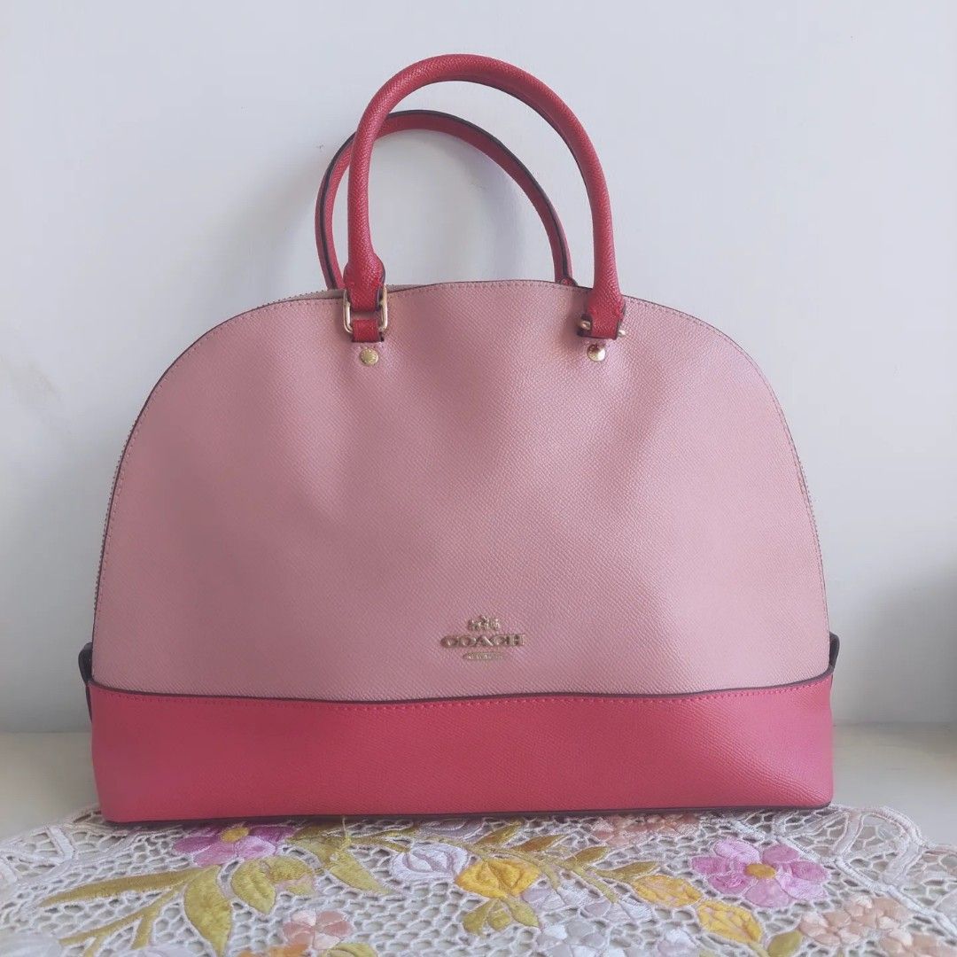 Coach Mini Sierra Satchel Pink, Tas Selempang, Sling Bag, Fesyen