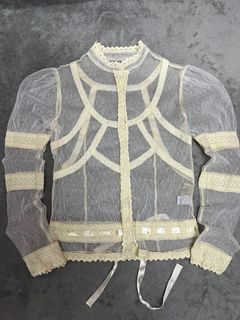 Coquette Mesh jacket ( helping tags vintage dainty cottage core y2k aesthetic)