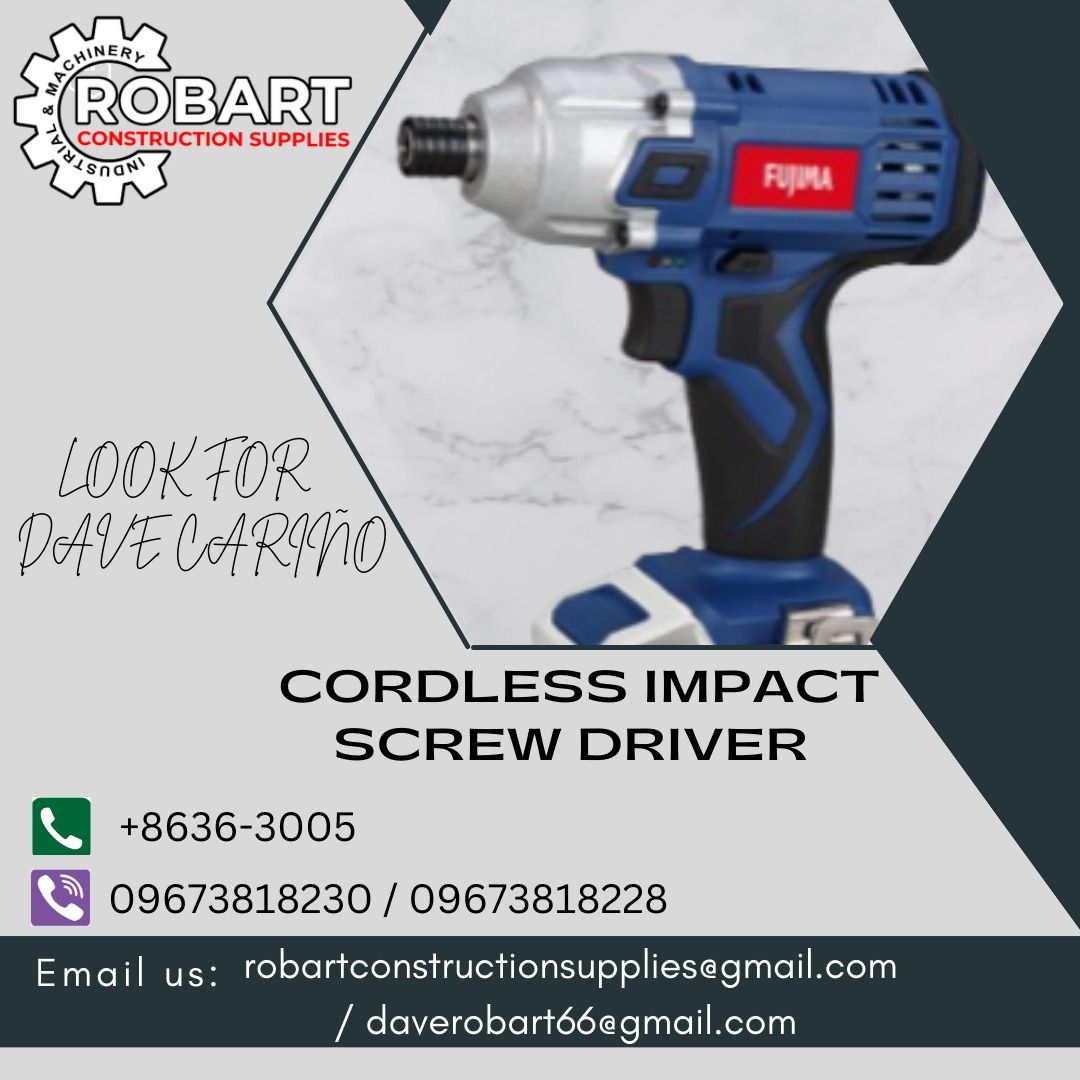 CORDLESS IMPACT SCREW DRIVER (Category: Construction Tools & Equipment) located in Caloocan City. Submitted by gabo. (Listing ID 1303831385, Image 1). Description: SALE❗ ❗ ❗ SALE❗ ❗ ❗ SALE❗ ❗ ❗ LOOK FOR: Dave T. Cariño 0 9 6 7 3 8 1 8 2 2 8 / 0 9 6 7 3 8 1 8 2 3 0 7 7 4 6-6 1 4 8 / 7 0 0 2- 2 8 7 2 / 8 6 3 6-3 0 0 5 𝑹𝑶𝑩𝑨𝑹𝑻 𝑪𝑶𝑵𝑺𝑻𝑹𝑼𝑪𝑻𝑰𝑶𝑵 𝑺𝑼𝑷𝑷𝑳𝑰𝑬𝑺 📍S&L BUILDING, 1ST & 2ND FLOOR, 1405 YUSECO ST, STA CRUZ, MANILA SEND US MES