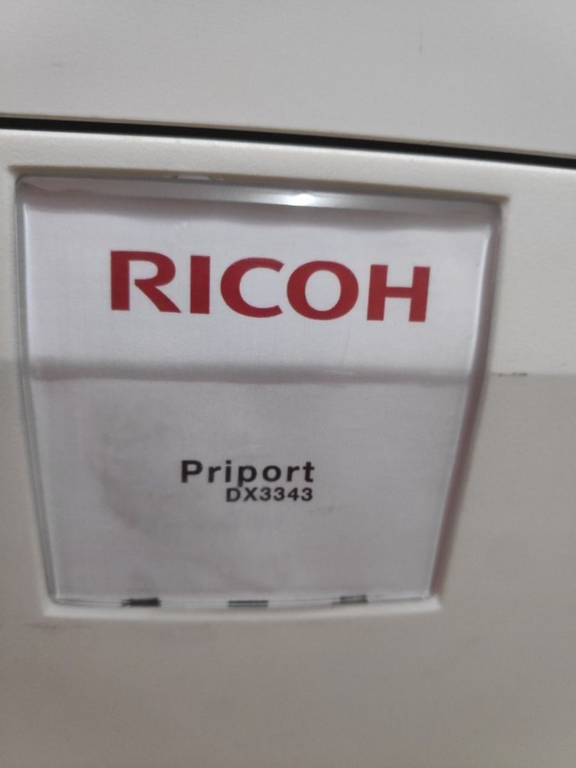 Digital Duplicator (Category: Printers, Scanners & Copiers) located in Malabon City. Submitted by behind.boxes (Listing ID 1303761975, Image 2). Description: Digital Duplicator * 130 PPM Speed A4 size * 2nd hand units Imported from US * Good Working Condition/ tested printing/ Newly Overhauled drum * Supplies friendly Branded as: * Ricoh Priport DX3343 * Lanier LDD130 * Gestetner CP6143L * Savin 3183 DNP Interested Buyers call for viewing 0916 70
