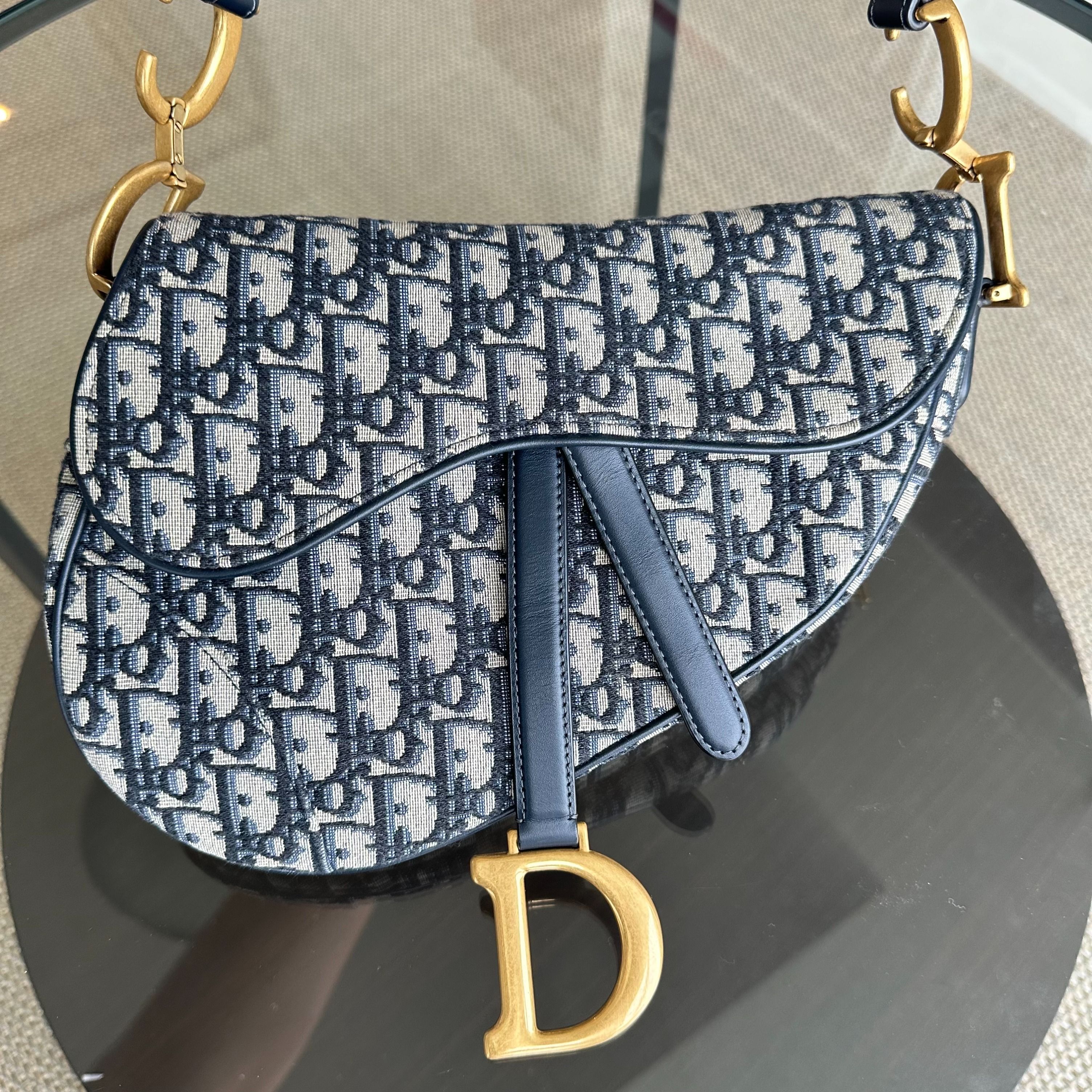 Dior saddle bag dark blue outlet