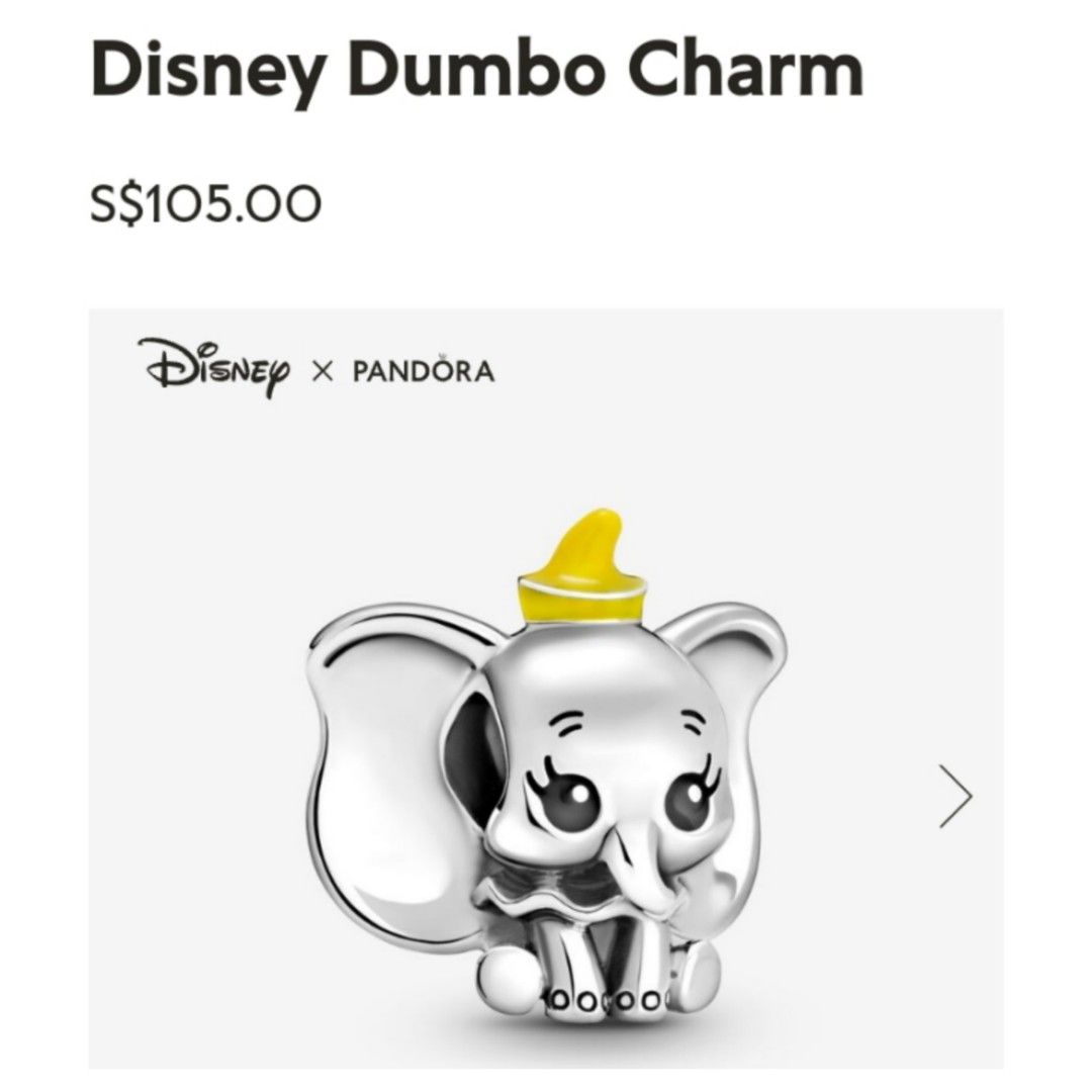 Disney Dumbo Charm 799392C01, Men's Fashion, Watches & Accessories ...