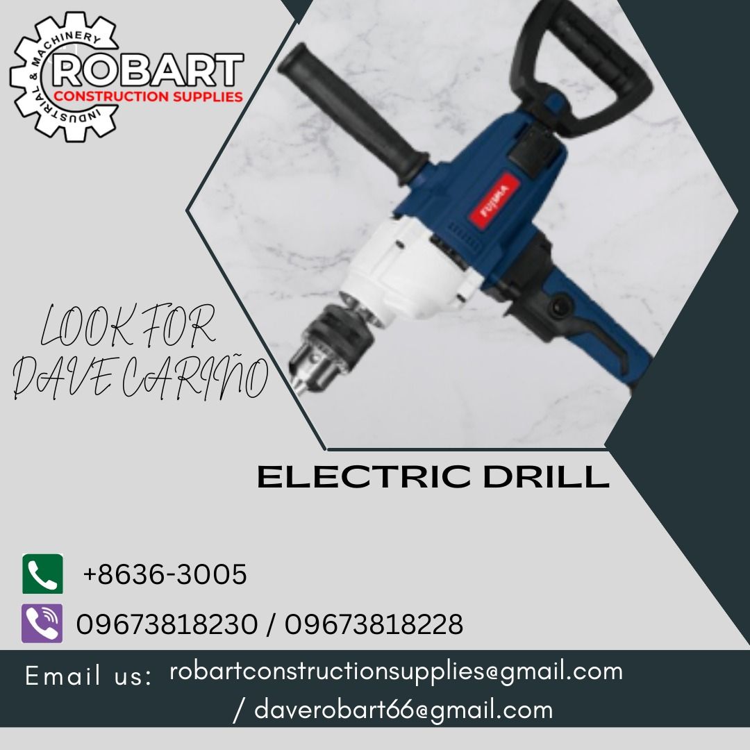 ELECTRIC DRILL (Category: Construction Tools & Equipment) located in Caloocan City. Submitted by gabo. (Listing ID 1303832679, Image 1). Description: SALE❗ ❗ ❗ SALE❗ ❗ ❗ SALE❗ ❗ ❗ LOOK FOR: Dave T. Cariño 0 9 6 7 3 8 1 8 2 2 8 / 0 9 6 7 3 8 1 8 2 3 0 7 7 4 6-6 1 4 8 / 7 0 0 2- 2 8 7 2 / 8 6 3 6-3 0 0 5 𝑹𝑶𝑩𝑨𝑹𝑻 𝑪𝑶𝑵𝑺𝑻𝑹𝑼𝑪𝑻𝑰𝑶𝑵 𝑺𝑼𝑷𝑷𝑳𝑰𝑬𝑺 📍S&L BUILDING, 1ST & 2ND FLOOR, 1405 YUSECO ST, STA CRUZ, MANILA SEND US MESSAGE FOR INQUI