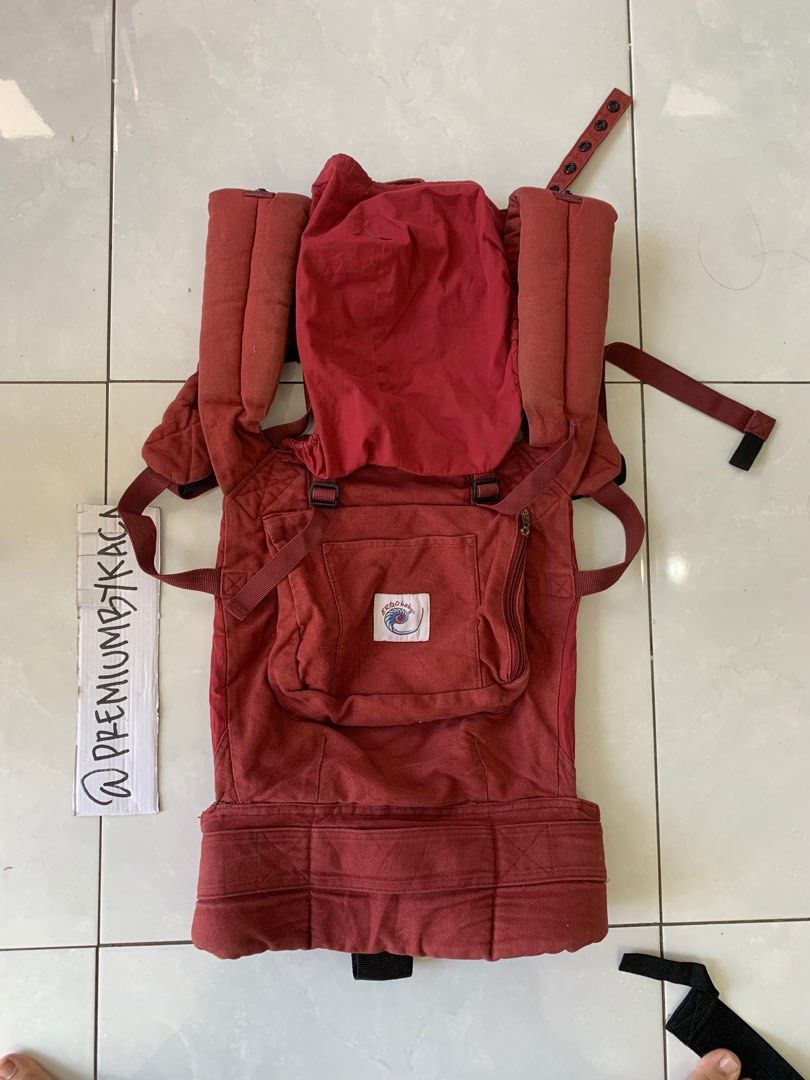 Ergobaby ORIGINAL Ergo Backpack Ergobaby BABY CARRIER Organic Collection cranberry HARGA MURAH KHUSUS WARNA INI NEWBORN 3.2kg with infant insert