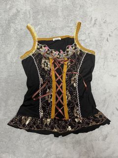 Fairycore corset type top (helping tags cottagecore hippie y2k aesthetic)