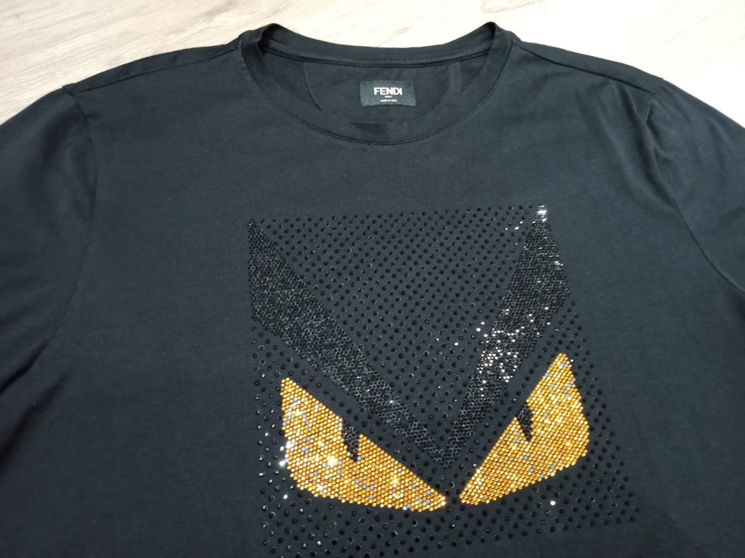 Fendi Bag Bugs Crystals Embellished T Shirt Luxury Apparel on Carousell