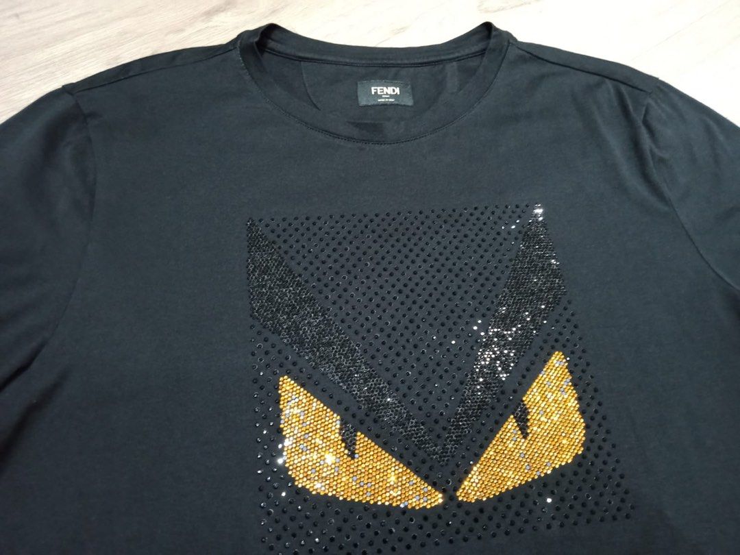 Fendi Bag Bugs Crystals Embellished T Shirt Luxury Apparel on Carousell