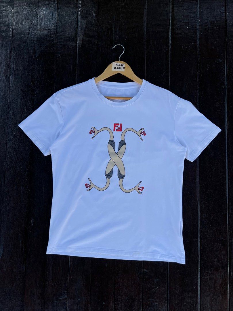 FENDI SNAKE Men s Fashion Tops Sets Tshirts Polo Shirts on Carousell