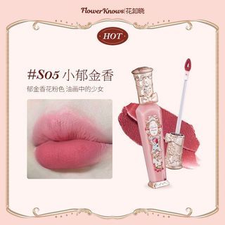 Flower Knows Strawberry Rococo Series Cloud Lip Cream 花知晓草莓洛可可云朵唇霜 Lip Gloss Lip Makeup 3.5ml Matte Long Lasting Lipstick