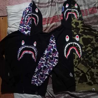FOR SALE BAPE SHARK HOODIE 3K SHIPPED (NEGOTIABLE) WITH FREE LEGIT STUSSY SLIDE SIZE 46, DO IT MGA MASTER🤑👌

Both Complete tags, Both Declare as OFF

W21*L26 As New Black Camouflage

W22*L27 Green Camouflage
Issue 2 Pinhole 
Cr9.8/10