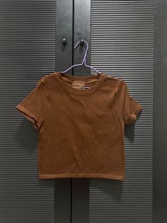 Forever 21 Brown thick ribbed shirt top blouse