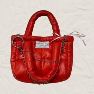 Four Five Three Chili Red Small Guow Puff Bag