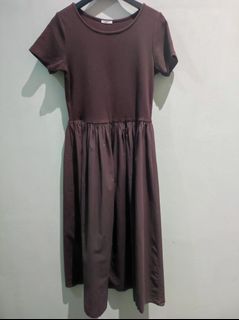 GU by uniqlo brown dress