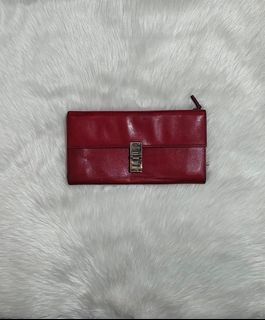 GUCCI CODED VINTAGE RED LONG WALLET